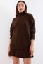 Women's Brown Sweater Skirt Knitwear Two-Piece Set Hzl25W-Bd1102641 - 3