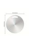 Stainless Steel Set of 2 Counter Protector 50X60Cm and Cutting Board 25X25 cm - 2