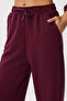 Hooded Knitted Top and Bottom Set Lzv0033 Mürdüm - 5