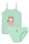 Girls' Cotton Printed Tank Top and Panties Underwear Set – Pack of 6 - 8