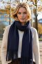 Unisex Soft Textured Tasseled Winter Boucle Scarf Shawl Set of 2 - 6