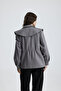 Dara Trenckot Beli Drawstring Mock Neck Pocket Waterproof Short Trench - 4
