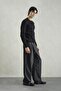 Men's Slim Fit Buttoned Knitwear Black T-Shirt - 6