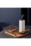 Modern Tea Coffee Breakfast and Presentation Tray Metal Special Series Natural Wood Oak
