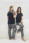 Women's Plus Size Navy Blue Lace Detailed Crew Neck Short Sleeve Pajama Set C9T1N761 - 7