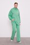 Green Pearl Sleeve Detailed Sports Suit - 2