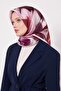 Cherry Reflection Leaf Pattern Twill Silk Scarf - 2