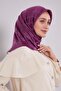وشاح جاكار كريستالي هندسي باللون الأرجواني