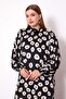 Black Round Patterned Tunic
