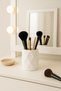Geometric White Pen Holder & Makeup Brush Holder |   8X10 cm Modern Organizer - 4