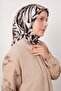 وشاح حريري بنمط زنبق المنك الفاتح - 3