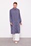 Anthracite Baklava Pattern Stone Printed Tunic