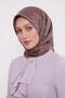 وشاح حريري بنمط الكتابة اليدوية باللون البرقوقي - 3