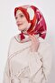 وشاح حريري بنمط دائري من قماش التويل - 2