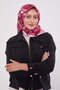وشاح حريري منقوش بنمط فوشيا إبرولي - 3