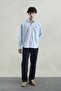 Oxford Embroidered Blue Shirt