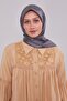 وشاح حريري بنمط مونوغرام من أنثراسايت L - 3