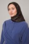 وشاح حريري بنمط البرسيم الصغير باللون البني المر - 2