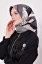 وشاح حريري بنمط المتاهة الفضية - 2