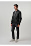 Men's Ribbed Faux Leather Coat & Jacket - 5