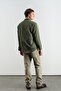 Men's Oversized Dressed-Up Velvet Khaki Shirt - 3
