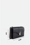 5737 Women's Crossbody Shoulder Bag with Phone Compartment, Zipper Card Holder, Faux Leather, Black - 5