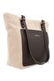 Tote Canvas-Genuine Leather Women Shopping Handle and Shoulder Bag - 7