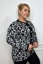 Plus Size New Season Front Button Long Standard Size Leopard Print Long Sleeve 4 Season Cardigan - 5