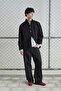 Tinted Striped Denim Black Shirt