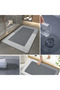 2 Pcs Square Magic Water Absorbent Bath Mat Non-Slip Based Foot Mat 38X58 cm A-60 - 2