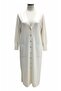 Women's Buttoned Front V-Neck Pocketed Seasonal Cardigan - 3