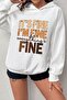 Unisex Oversize Fine Printed Sweatshirt