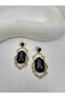 Special Series Gold Black Design Earrings - 3