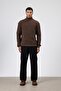 Oversize Knitwear High Neck Sweater Mink