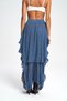 Mireya Asymmetrical Indigo Lace Skirt - 5