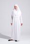 2133_Women's White Practical One-Piece Non-Slip Hijab Easy-To-Wear Mevlüt Prayer Dress-With Bag - 6