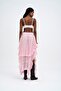 Mireya Asymmetrical Pink Lace Skirt - 4