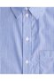 Blue Striped 100% Cotton Loose Fit Women's Shirt - 7