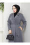 Belted Lined Melton Coat Rc3112 - 6