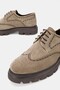 Men's Beige Suede Genuine Natural Leather Size 39-45 Eva Sole Lace-Up Shoes - 5