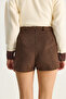 Women's Bitter Brown Cashew Mini Short Skirt 60283618 - 6