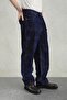 Gold Accessory Detail Dark Blue Trousers - 6