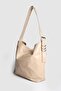 Lagraccio Paris Women's Higgs Oversized Wrinkled Patent Leather Shoulder Bag Mink