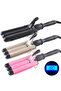 32mm Wag Maşa Water Wave Triple Tongs – with Digital Display, 80-210 ° C Adjustable, Automatic Shut-Off, 3 Colors - 4