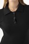 Women's Polo Neck Button Detailed Ribbed Knitwear Bodysuit Black - 25K 2057 - 2