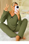 Long Sleeve Bow Detail Cotton Women's Pajama Set