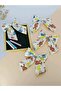 Abc Printed School Supplies Themed 12 cm Satin Bow Fabric Automatic Buckle