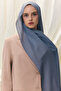 Paris Silk Shawl - Denim Blue - 4