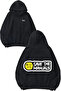 Save the Manuals Design Back Printed Black Hooded Sweatshirt