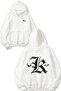 Death Note K 1 Design Back Printed White Hooded Sweatshirt